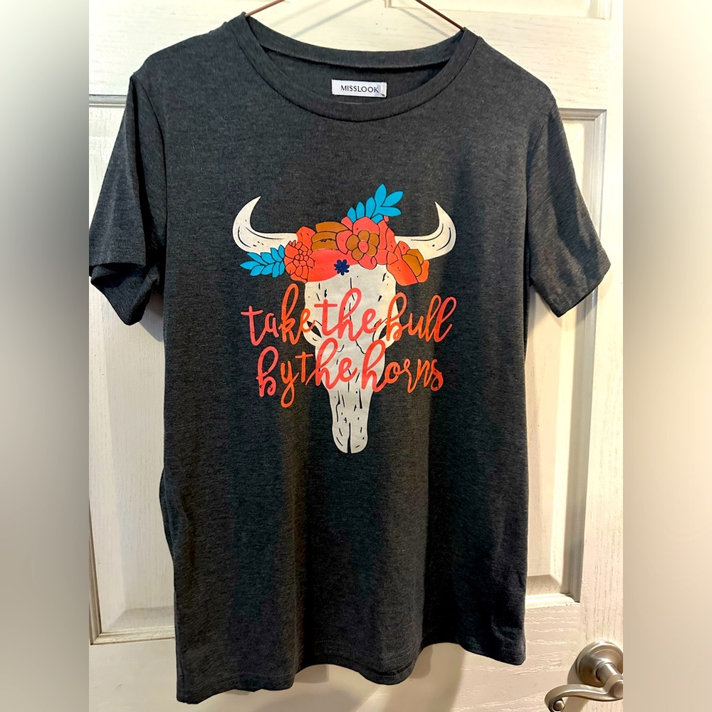 Western design Grey shirt
